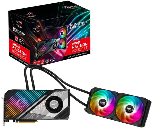 ASUS ROG Strix Radeon Rx 6800 Xt Oc Liquid Cooled Amd Rdna 2 Architecture, 16Gb GDDR6, 2560 Cores, 192