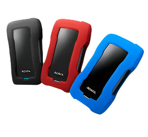 Adata Hd330 Series 4Tb/4000Gb Black+Black, With Silicon Casing With Shock Absorption + G Shock Sensor Protection With Warning Led, Aes