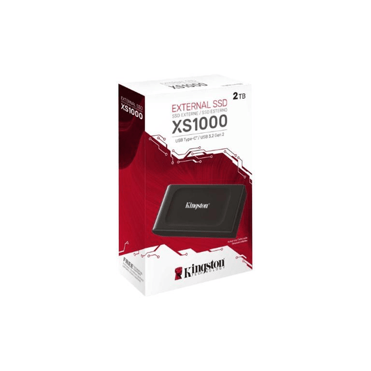 Kingston Sxs1000/2000G 2000Gb Xs1000 Series, External Tlc SSD, Usb3 Gen2 ( 10Gbps ), 3D Tlc, Read/Write Upto 1050/1000Mb/S, With Transmission Status Led, 70X33X14Mm