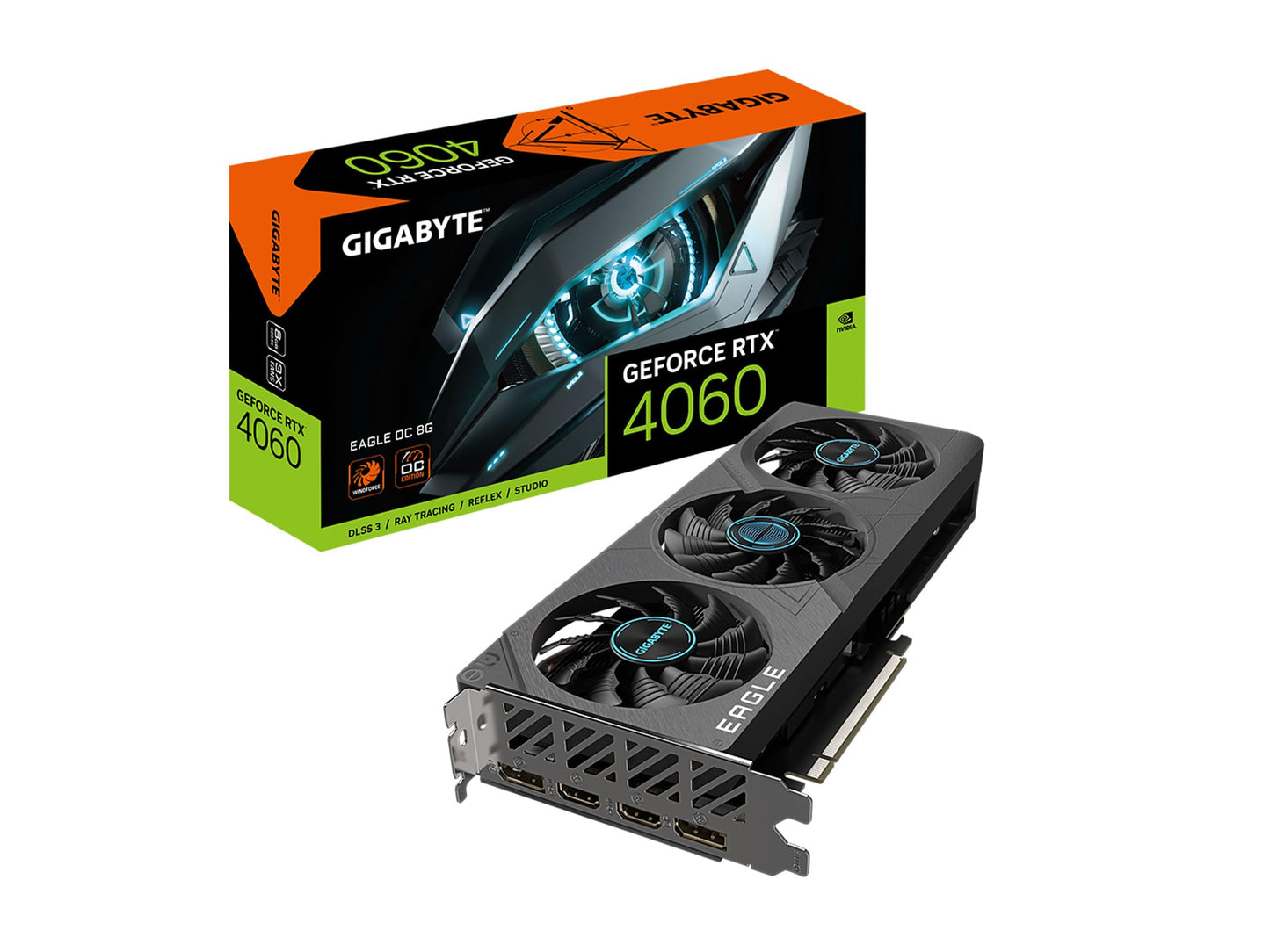 Gigabyte GeForce RTX 4060 Eagle OC 8GB – WindForce RGB Gaming GPU