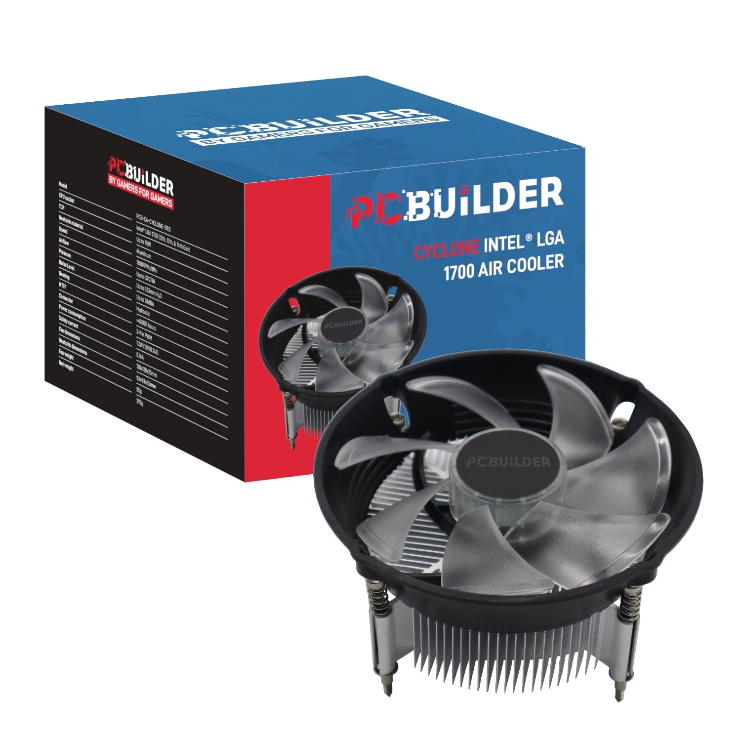 PCBuilder CYCLONE Intel® LGA 1700 Air Cooler-0