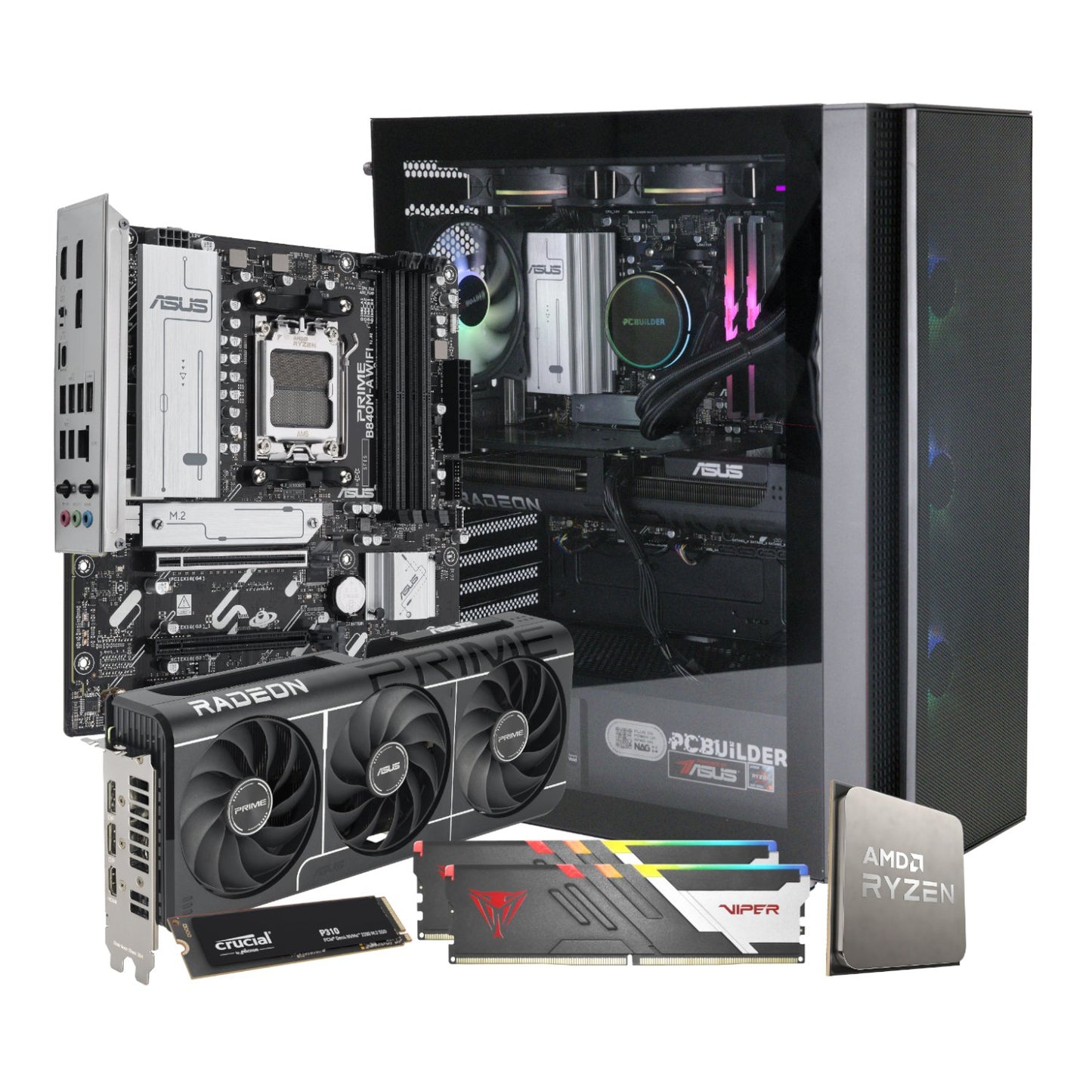 PCBuilder Ryzen 5 7600 SEEKER Windows 11 Gaming PC-15