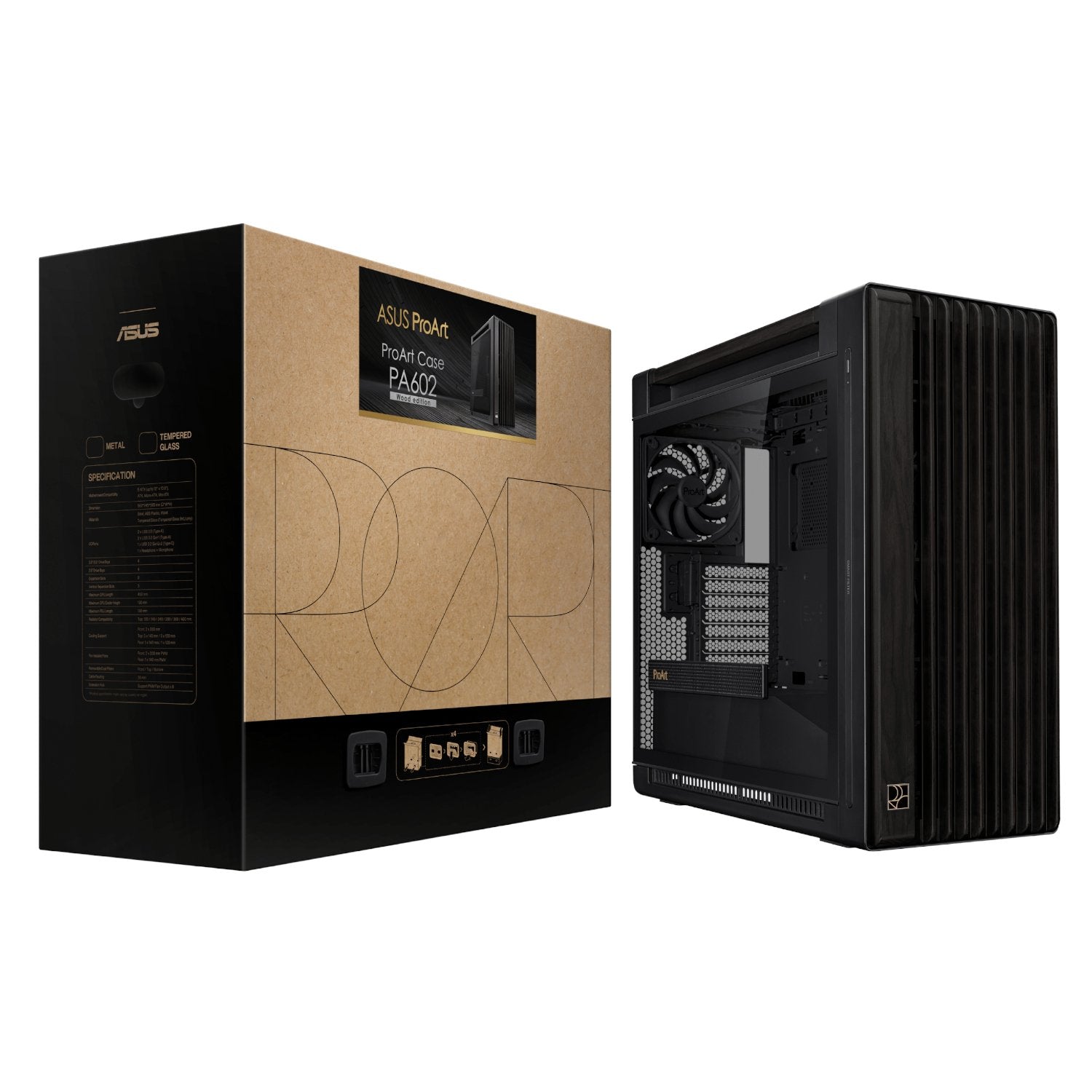 Asus ProArt PA602 Wood Edition Mid Tower ATX Chassis - Black-7