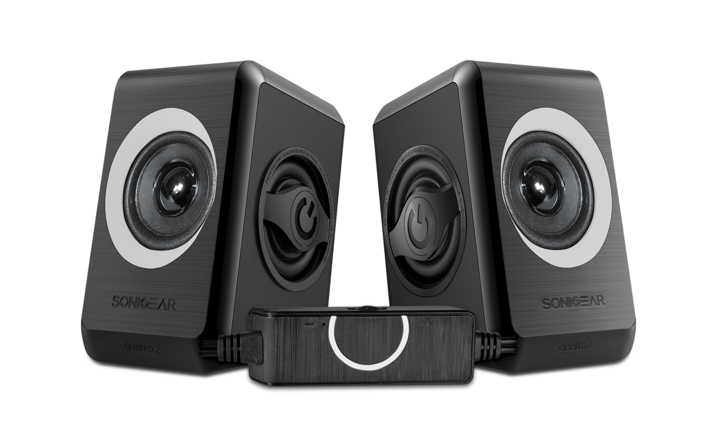 SonicGear Quatro 2 2.0 Speaker System - Grey