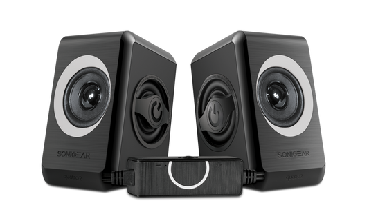 SonicGear Quatro 2 2.0 Speaker System - Grey