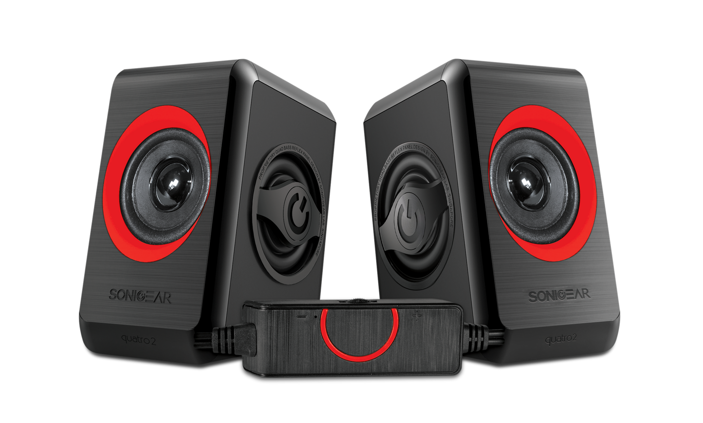 SonicGear Quatro 2 2.0 Speaker System - Red