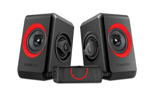 SonicGear Quatro 2 2.0 Speaker System - Red