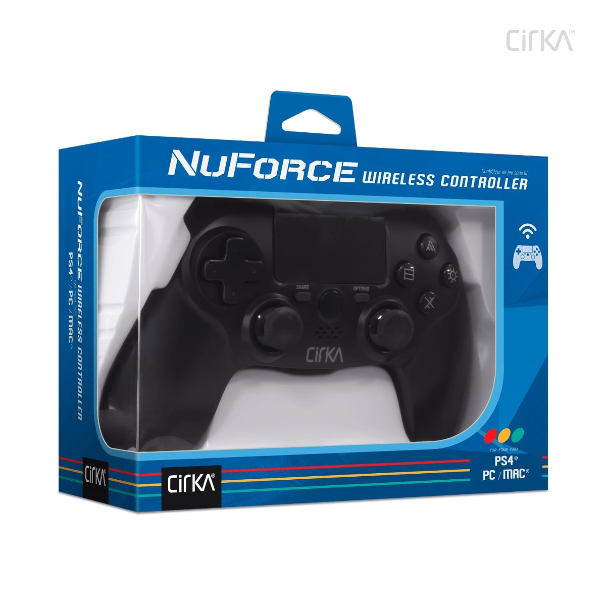 CirKa NuForce Wired Game Controller for PS4/PC - Black