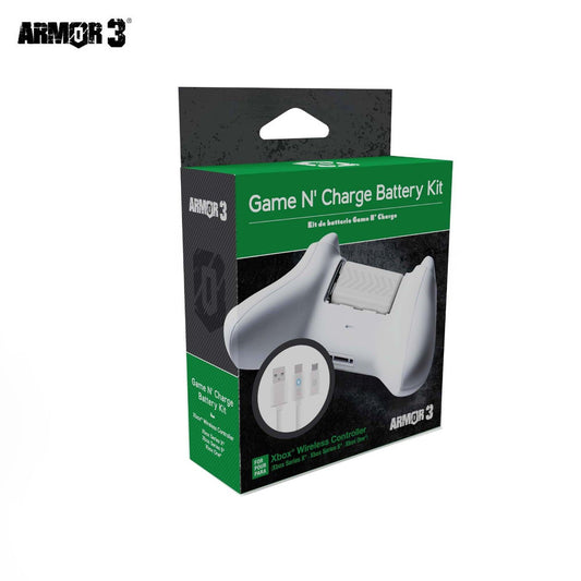 Armor3 Game N' Charge Battery Kit for Xbox Series X - White