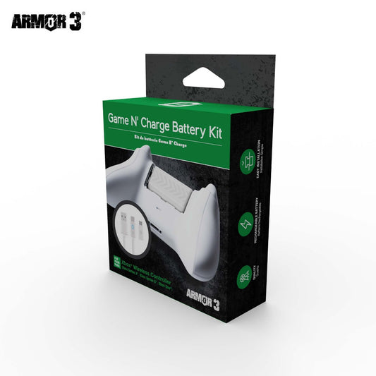 Armor3 Game N' Charge Battery Kit for Xbox Series X - White