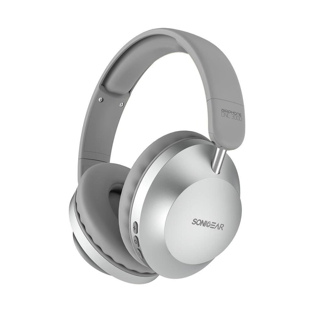 SonicGear Airphone DNC 3000 Digital Active Noise Cancellation Headsets - Platinum