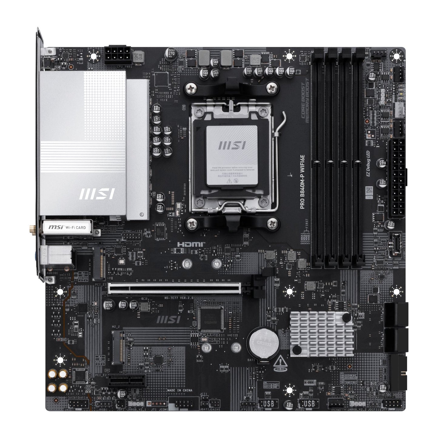 MSI PRO B840M-P Wi-Fi 6E AMD AM5 MATX Gaming Motherboard-1