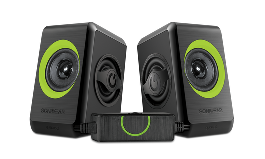 SonicGear Quatro 2 2.0 Speaker System - Lime Green