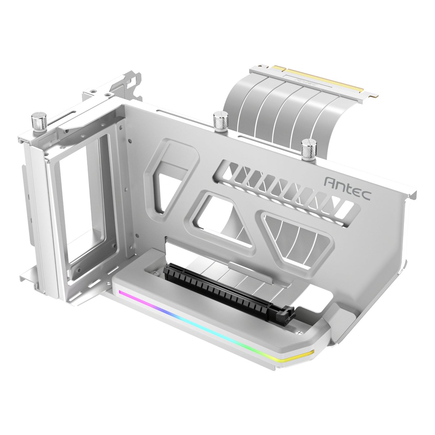 Antec SHIFT ARGB Vertical GPU Bracket with PCIe 4.0 Riser Cable – White-0