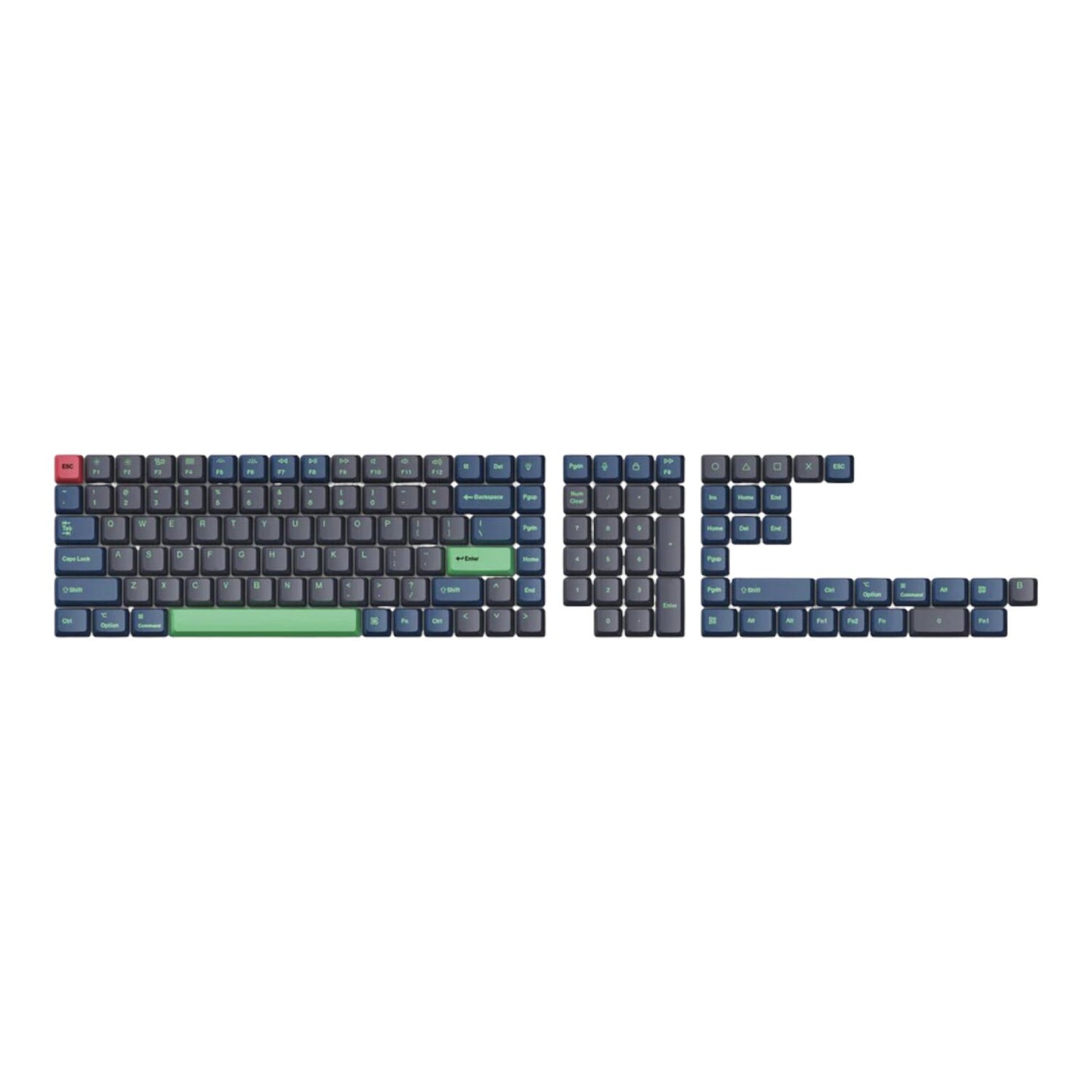 Keychron OEM Dye-Sub PBT Keycap Set – Hacker (Version C, PBT, OEM Profile, MX-Compatible)-0